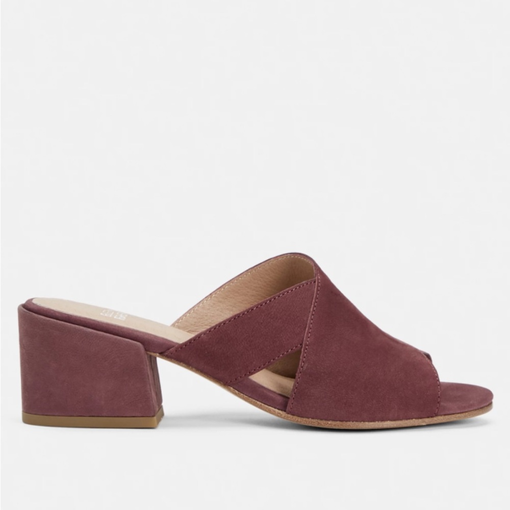Eileen Fisher Haven Sandal Nubuck Leather Mahogany Size 10